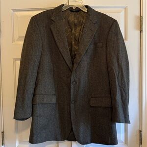 Jos A Bank size 43L Forest Green Wool 2-button suit jacket sport coat blazer